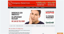 Desktop Screenshot of dentalemergencyli.com