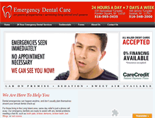 Tablet Screenshot of dentalemergencyli.com